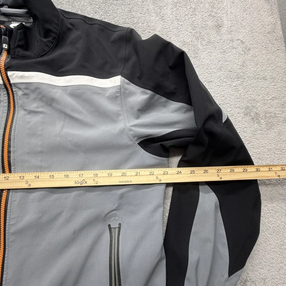 FootJoy‎ DryJoys Tour XP Jacket Mens Medium Gray Black Waterproof Windproof Golf